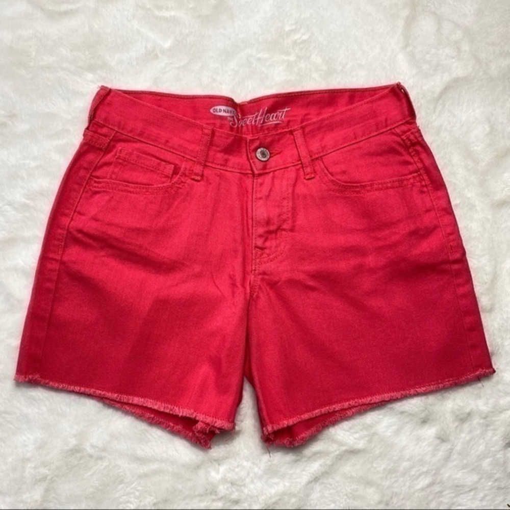 Old Navy Sweetheart Cotton Midi Cutoff Shorts